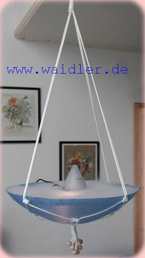 Sonne weiß, Satinglasschale Sonja blau